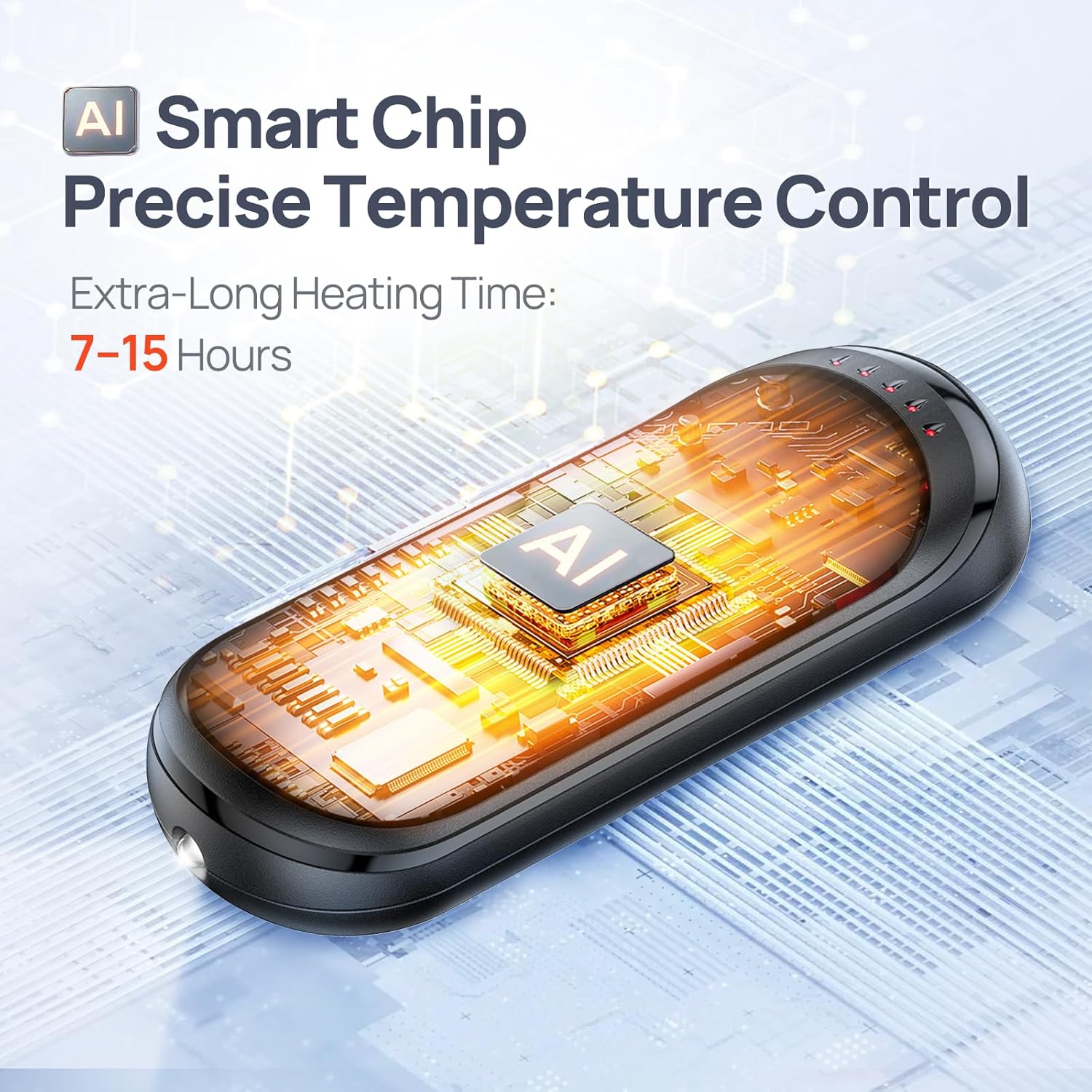 6000mAh Rechargeable Hand Warmers (2-Pack) – Portable Fast-Heating Electric Pocket Heaters